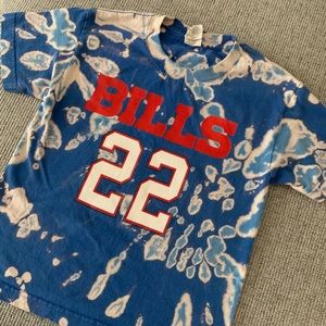 Kids Bleach dye Buffalo Bills T-shirt. Jackson #22
